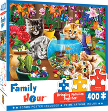 Load image into Gallery viewer, Masterpieces Puzzle Family Hour Marvelous Kittens Ez Grip Puzzle 400 pieces
