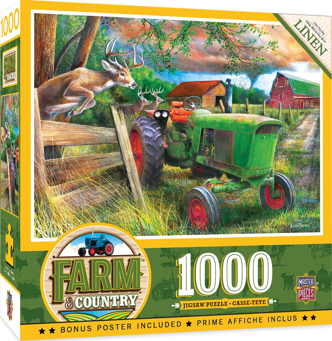 Masterpieces Puzzle Farm and Country Deer Crossing Puzzle 1,000 pieces