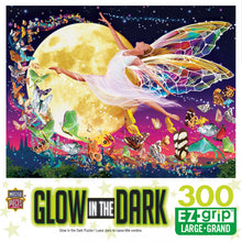 Load image into Gallery viewer, Masterpieces Puzzle Glow in the Dark Moon Fairy Ez Grip Puzzle 300 pieces
