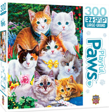 Load image into Gallery viewer, Masterpieces Puzzle Playful Paws Purrfectly Adorable Ez Grip Puzzle 300 pieces
