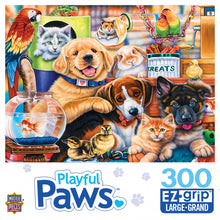 Load image into Gallery viewer, Masterpieces Puzzle Playful Paws Home Wanted Ez Grip Puzzle 300 pieces
