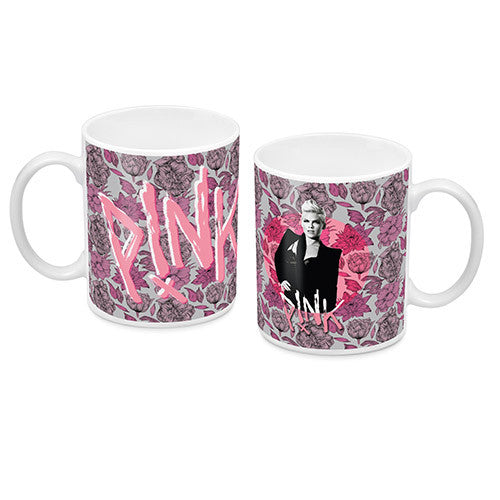 PINK Coffee Mug Floral