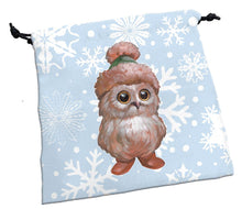 Load image into Gallery viewer, Deluxe Dice Bag - Festive Owls

