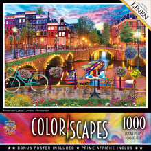 Load image into Gallery viewer, Masterpieces Puzzle Colorscapes Amsterdam Lights Puzzle 1,000 pieces
