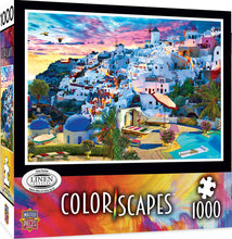 Load image into Gallery viewer, Masterpieces Puzzle Colorscapes Santorini Sky Puzzle 1,000 pieces
