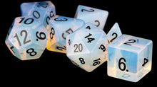 Load image into Gallery viewer, MDG Gemstone Polyhedral Dice Set 16mm - Opalite
