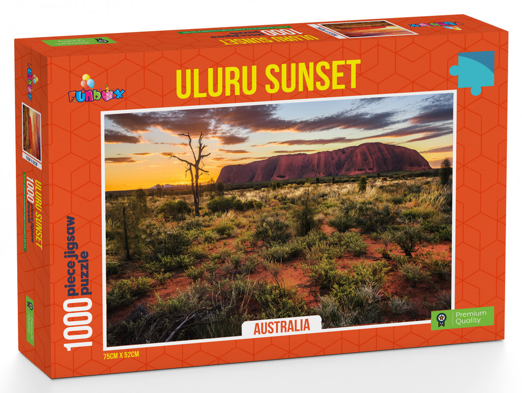 Funbox Puzzle Uluru Sunset Ayers Rock Australia Puzzle 1,000 pieces