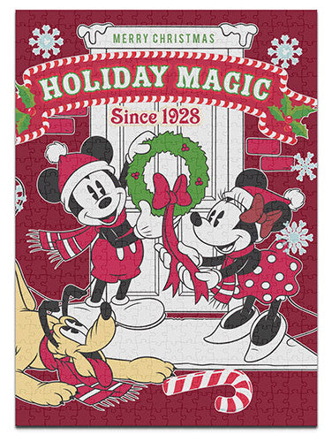 Licensed Puzzle Disney Christmas Mickey and Minnie Mouse Puzzle 1,000 pieces
