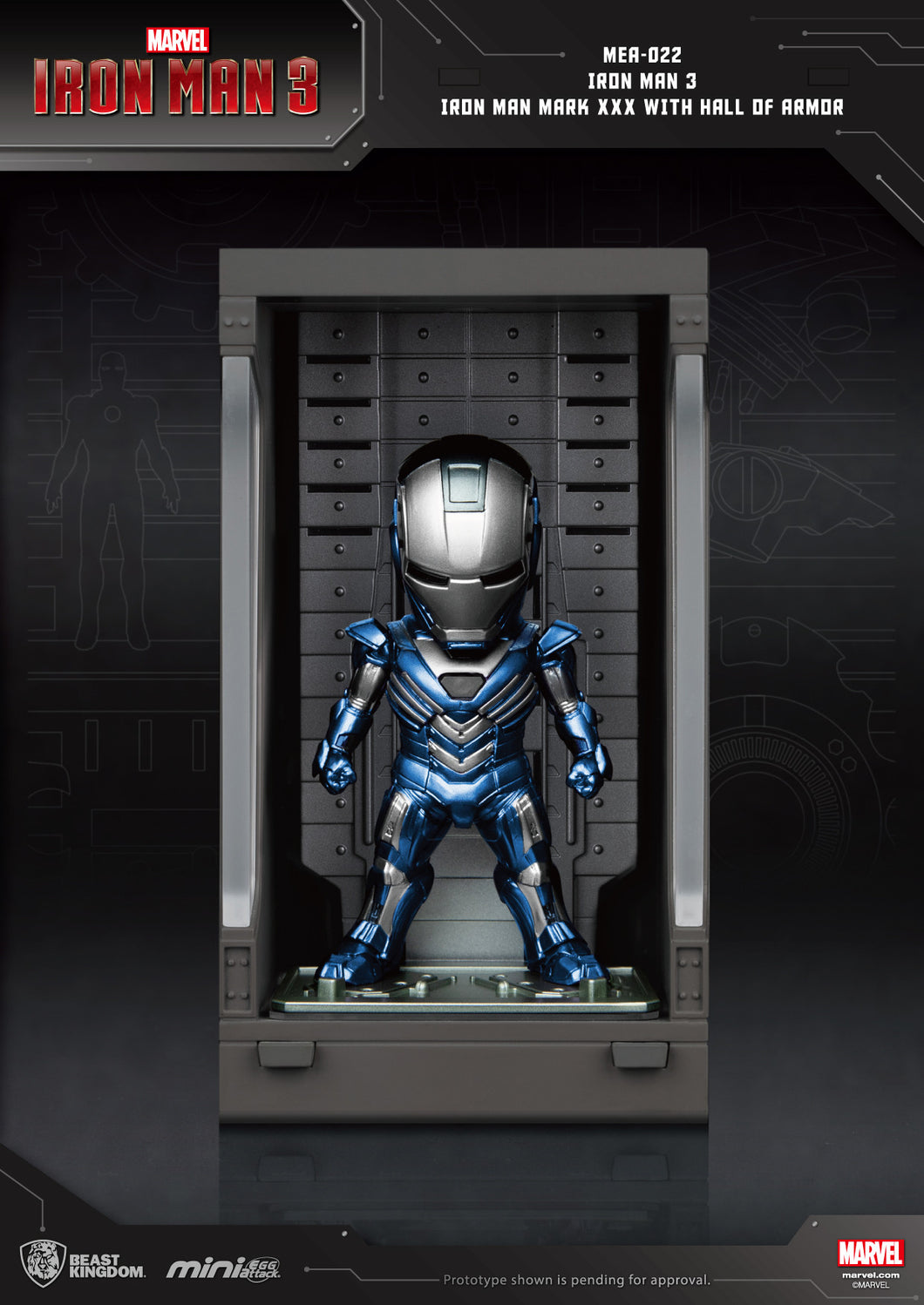 Beast Kingdom Mini Egg Attack Iron Man 3 Iron Man Mark XXX with Hall of Armor
