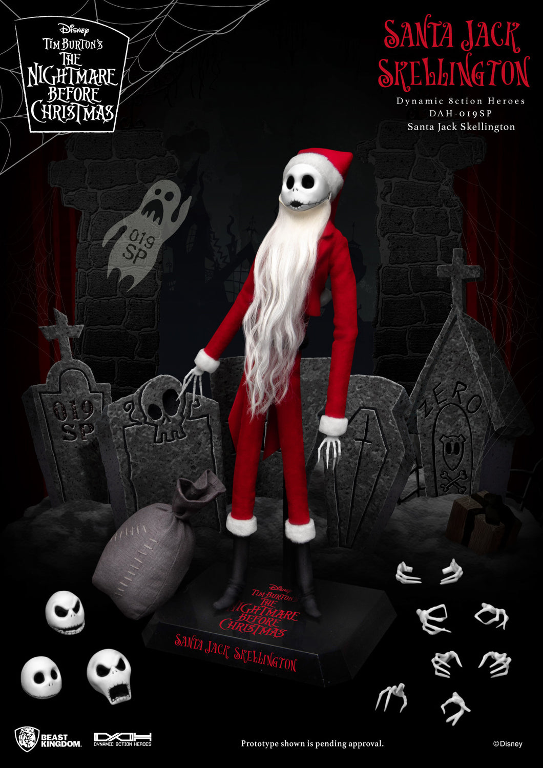 Beast Kingdom Dynamic Action Heroes the Nightmare Before Christmas Santa Jack Skellington