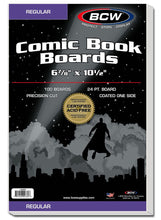 Load image into Gallery viewer, BCW Comic Book Backing Boards (6 7/8 X 10 1/2) (100 Boards Per Packs)
