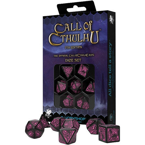 Call of Cthulhu 7th Edition Dice Set - Black & Magenta