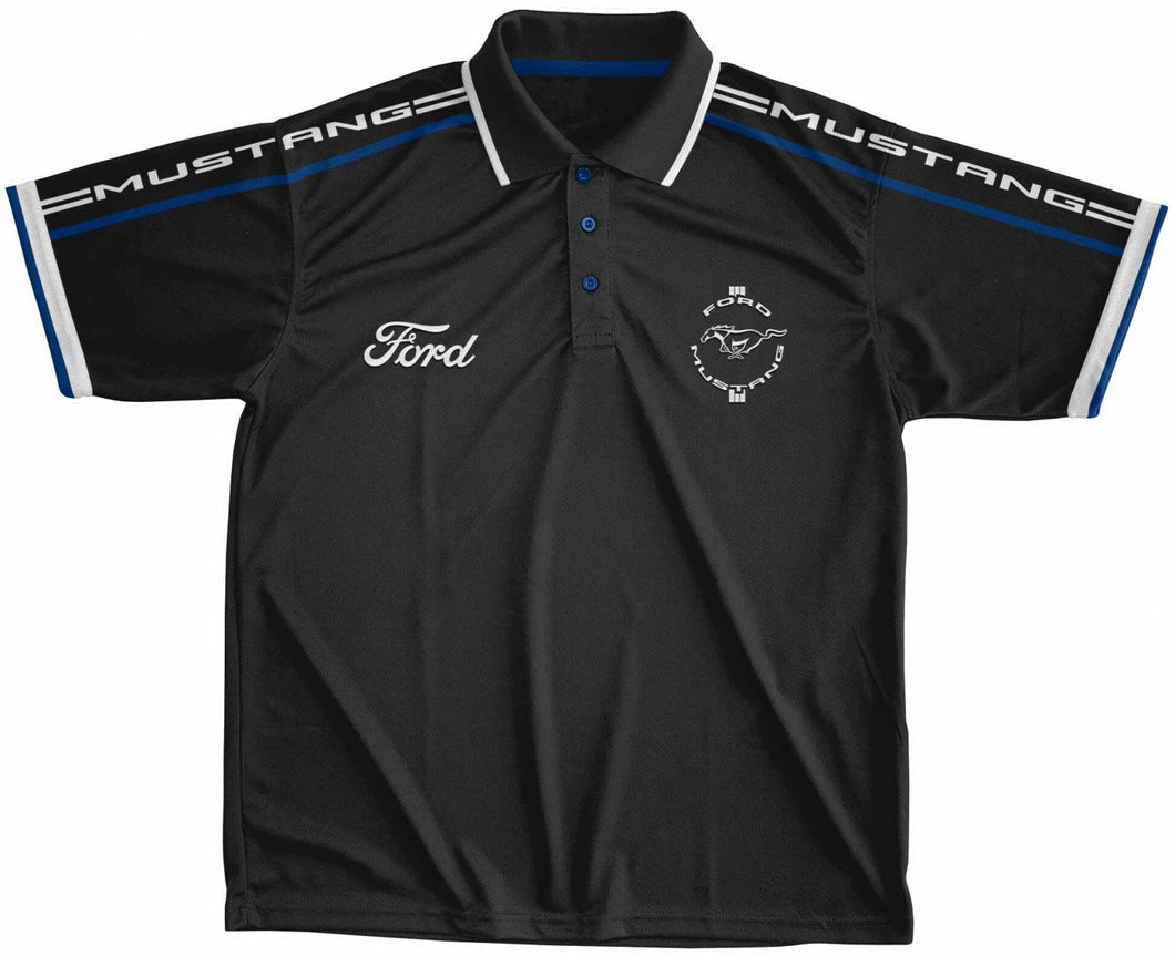 Ford Mustang Signature Polo T Shirt L