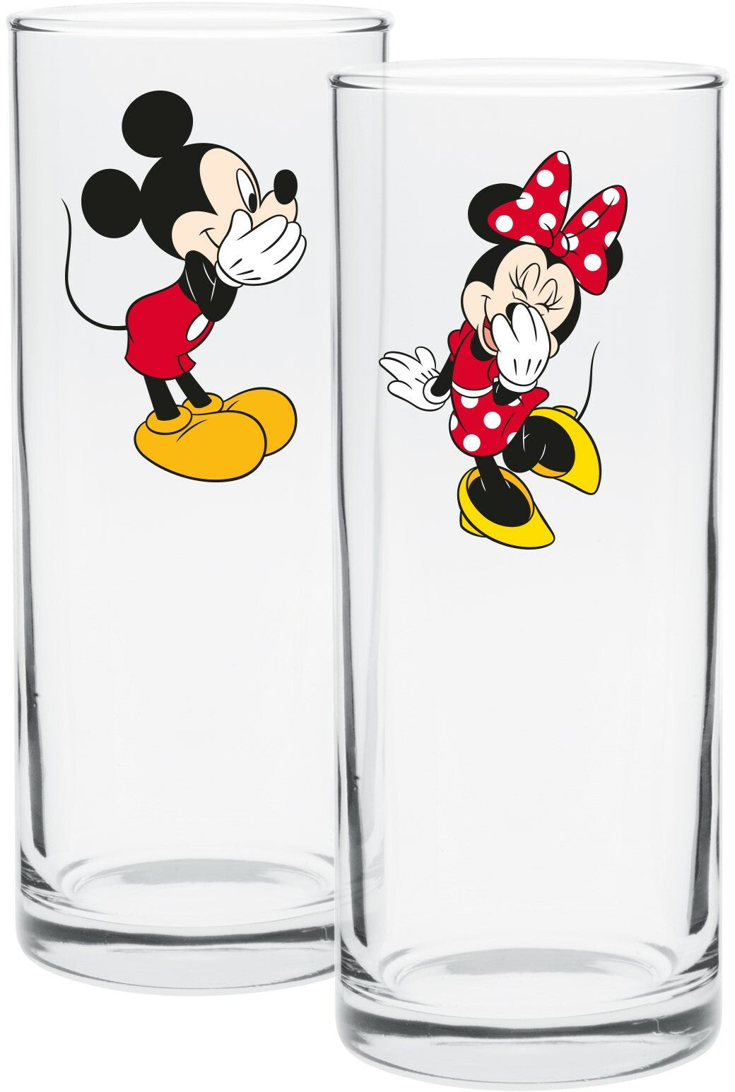 Highball Glasses Set of 2 Disney Mickey and Minnie Mouse