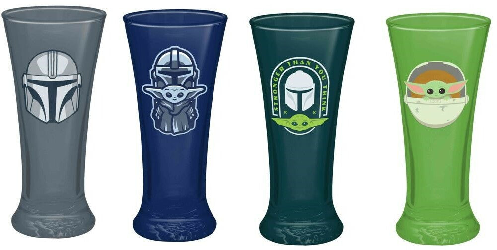 Star Wars the Mandalorian Coloured Glasses Set of 4