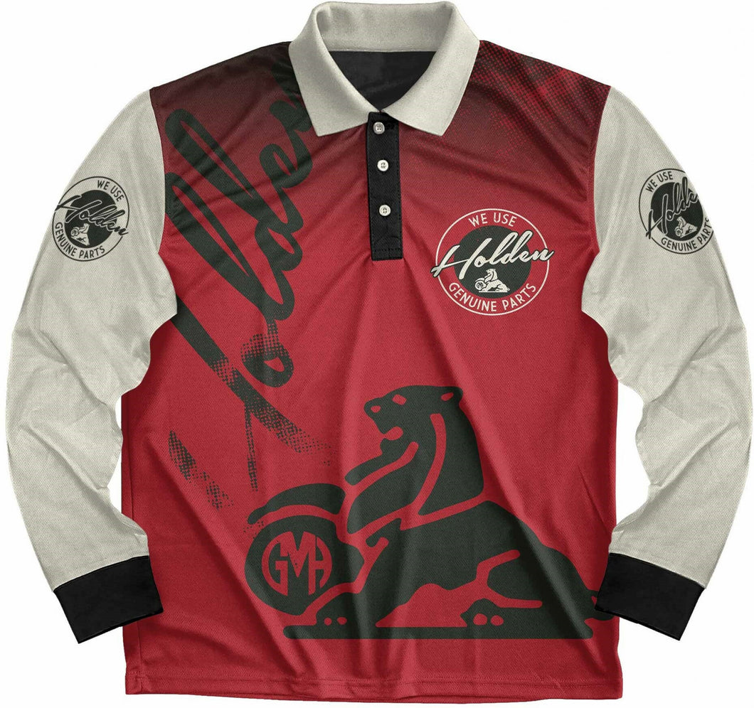 Holden Long Sleeve Sublimation Polo Shirt L