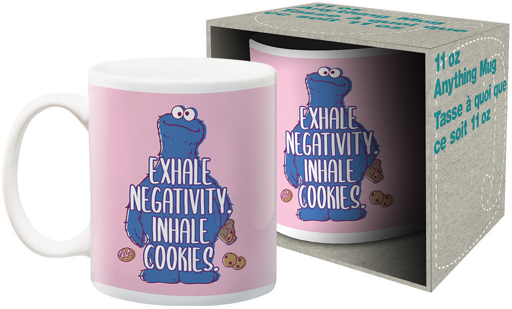 Coffee Mug Sesame Street Exhale Negativity Inhale Cookies