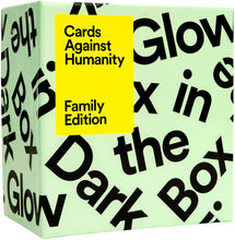 Load image into Gallery viewer, Cards Against Humanity Family Edition First Expansion Glow In The Dark Box Game
