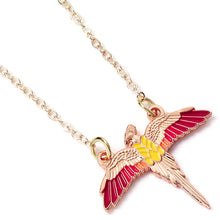 Load image into Gallery viewer, Harry Potter Necklace Rose Gold Plated Fawkes
