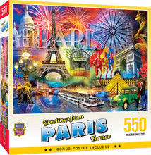 Load image into Gallery viewer, Masterpieces Puzzle Greetings From Paris Puzzle 550 pieces
