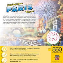 Load image into Gallery viewer, Masterpieces Puzzle Greetings From Paris Puzzle 550 pieces
