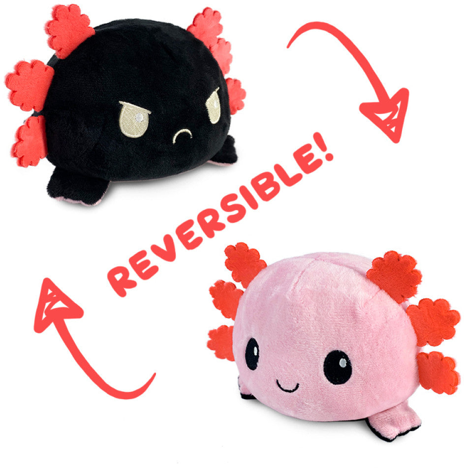 Reversible Plushie - Axolotl Pink/Black Plush Toy