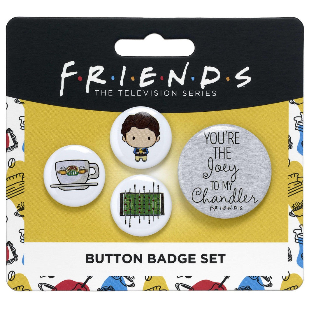 Friends Button Badge Set of 4 Chandler