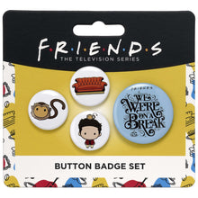 Load image into Gallery viewer, Friends Button Badge Set of 4 Ross
