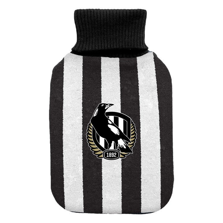 AFL Hot Water Bottle and Cover Collingwood Magpies