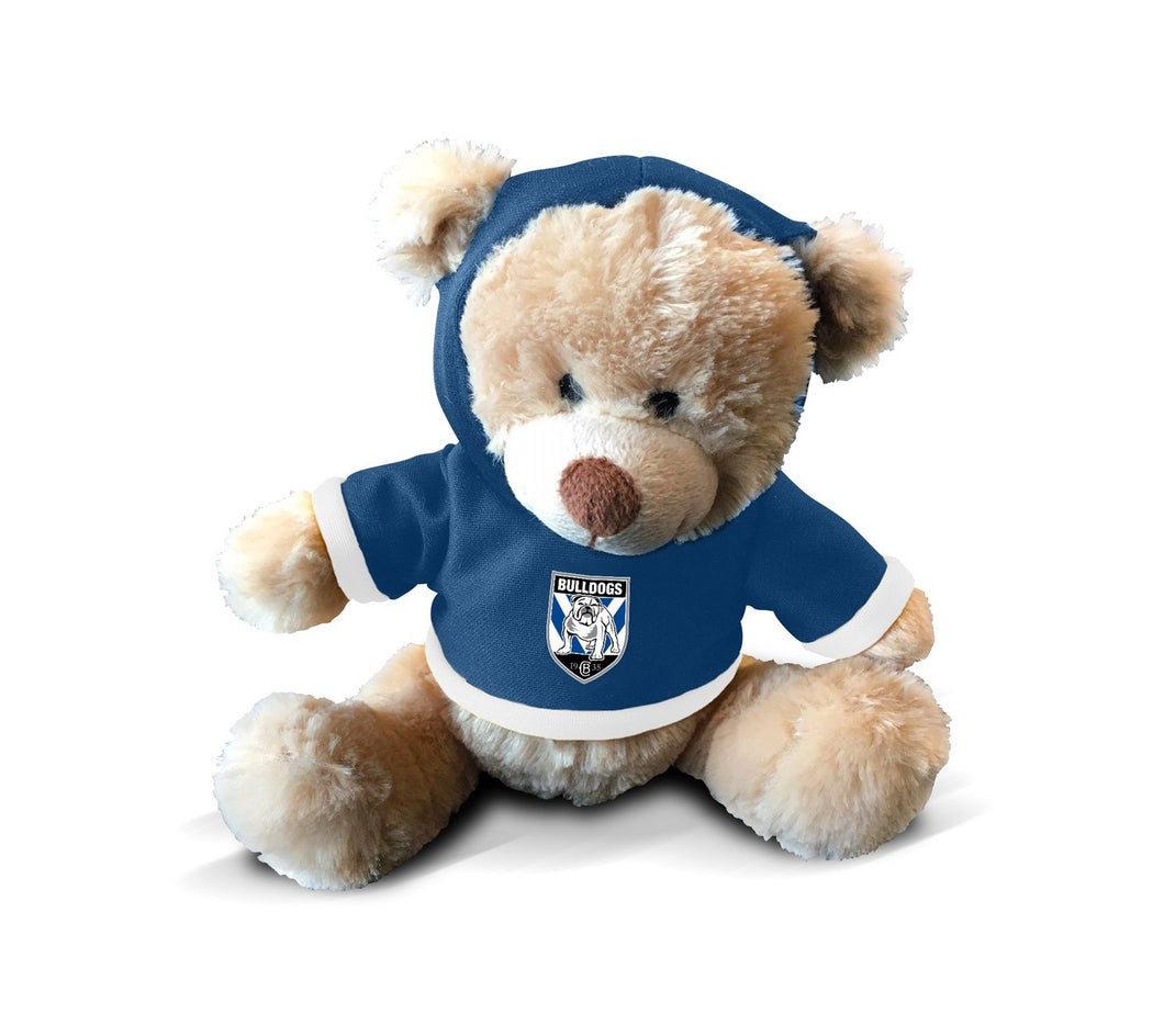 NRL Plush Teddy with Hoodie Canterbury Bankstown Bulldogs