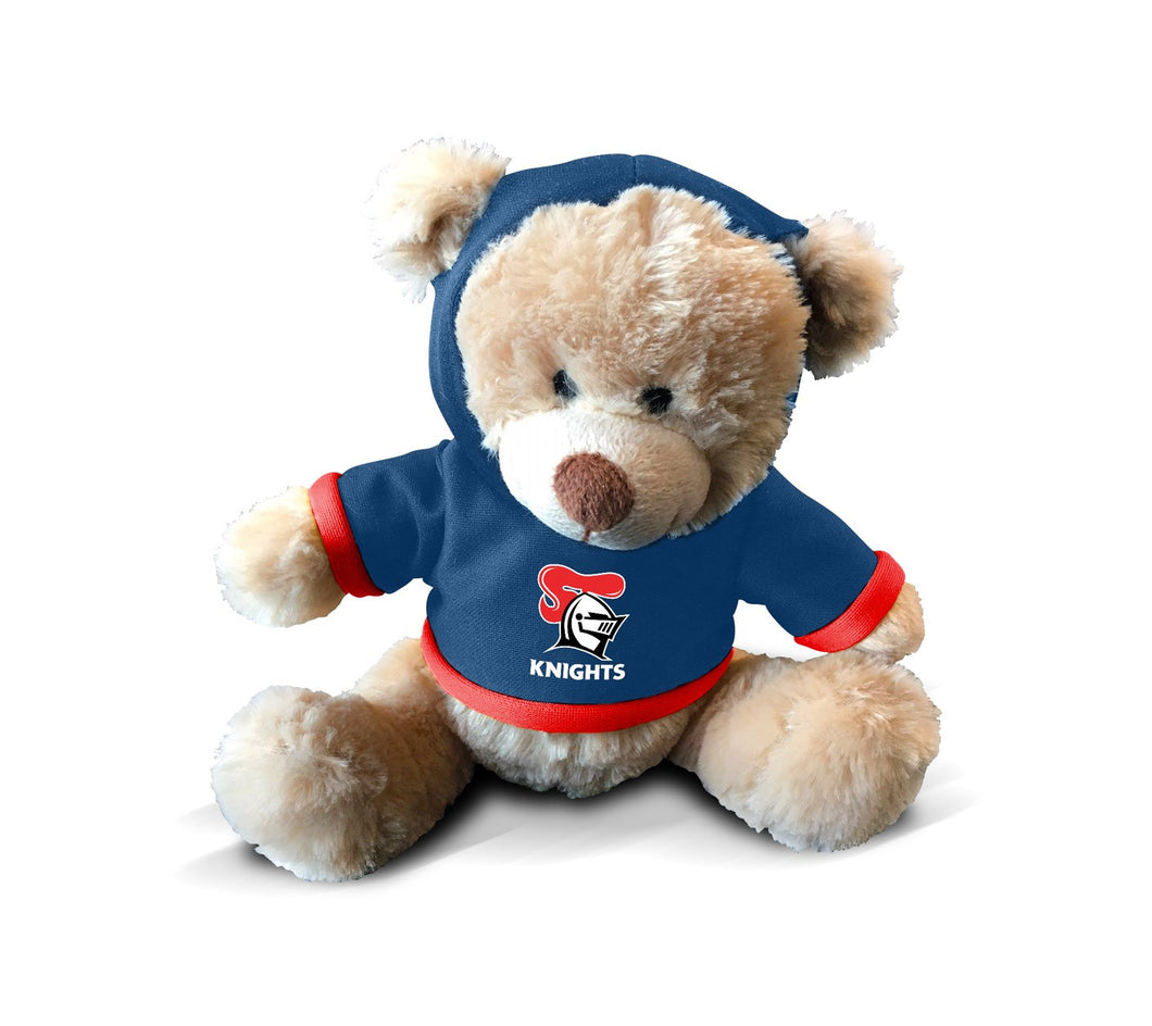 NRL Plush Teddy with Hoodie Newcastle Knights