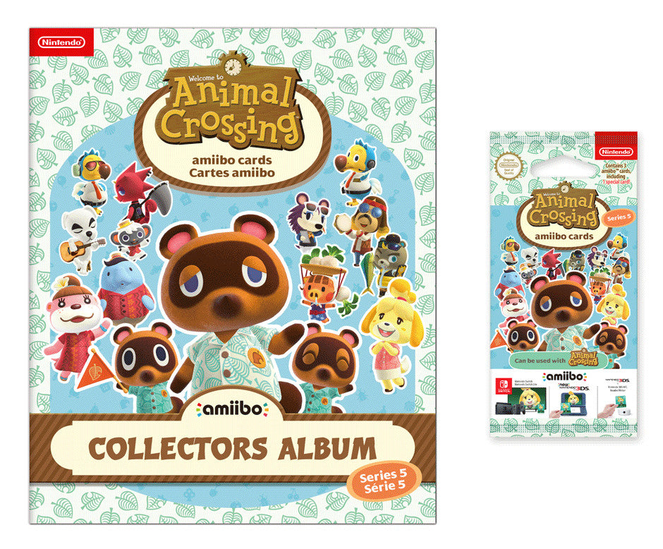 Animal Crossing amiibo cards Collectors Album - Series 5 bundle ( includes 1 pack of cards )