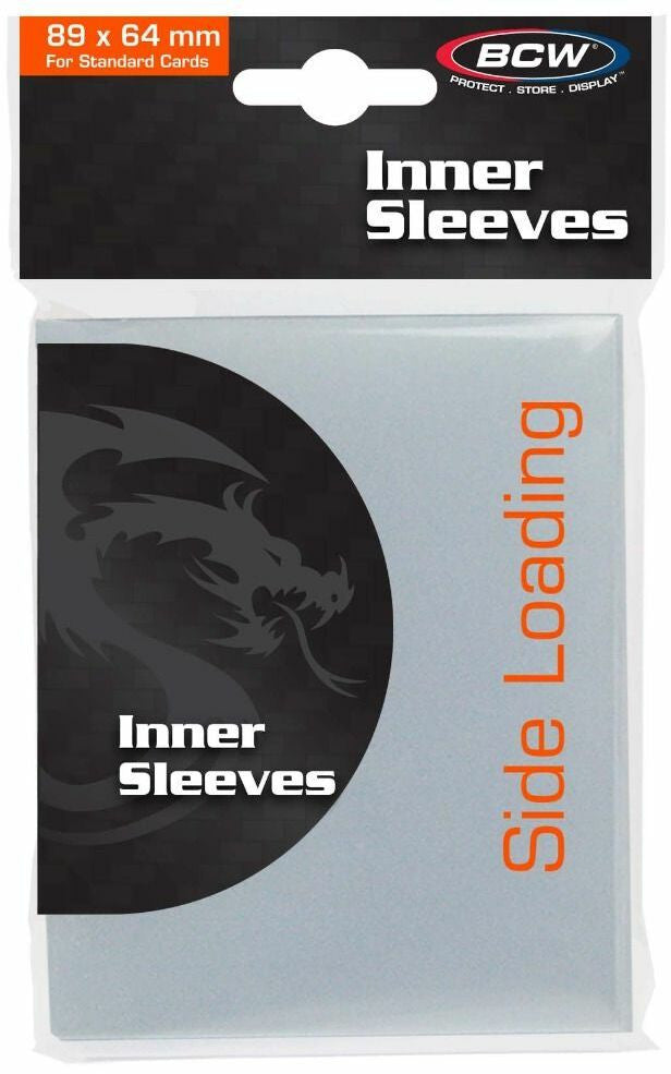 BCW Deck Protectors Standard Side Loading Inner Sleeves Clear (89mm x 64mm)