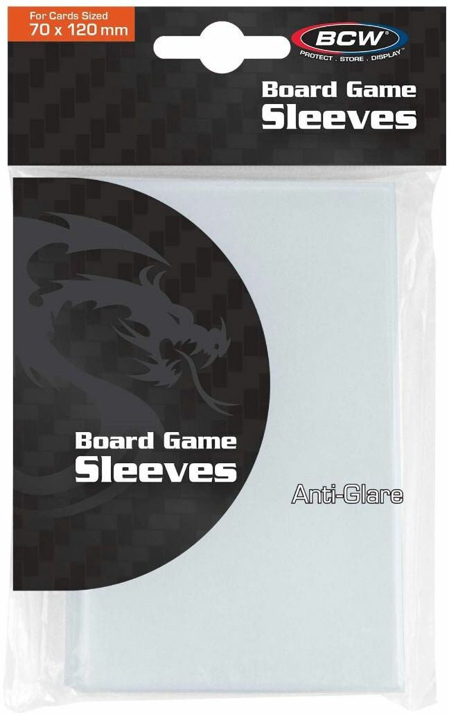 BCW Board Game Sleeves Matte Standard Tarot Clear (70mm x 120mm) (50 Sleeves Per Pack)