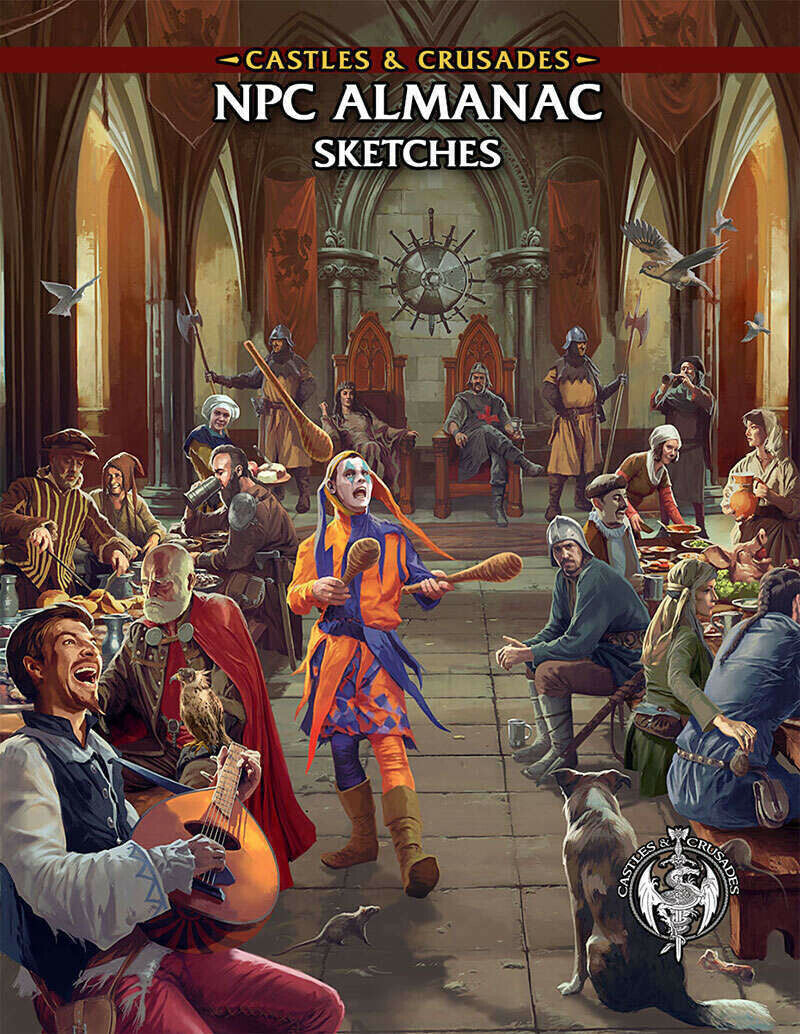 Castles and Crusades RPG NPC Almanac Sketches